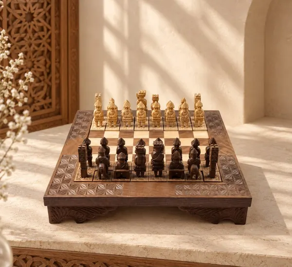 Hand-Carved Afghan Chess Set